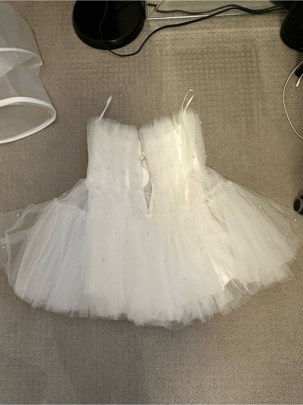 UNTAMED PETALS BY AMANDA JUDGE White Beaded Tulle Wedding Dress